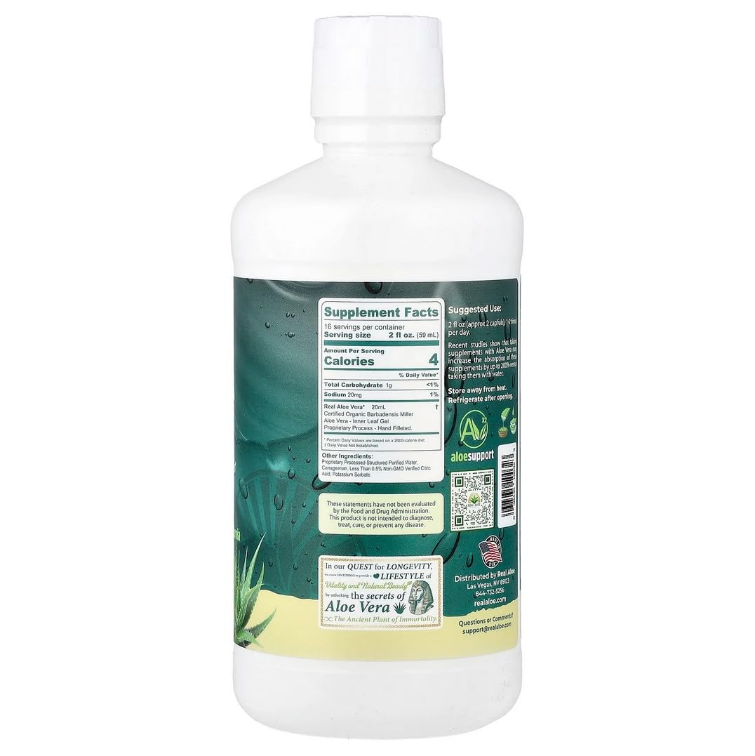 Real Aloe Gel après-soleil apaise la peau et procure douceur.