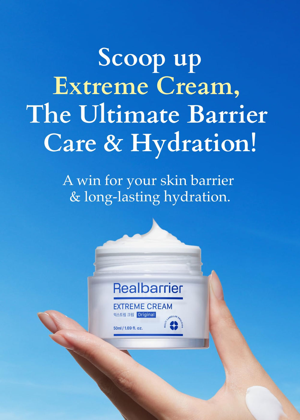 Flacon 50 ml Real Barrier Extrême Cream pratique et moderne