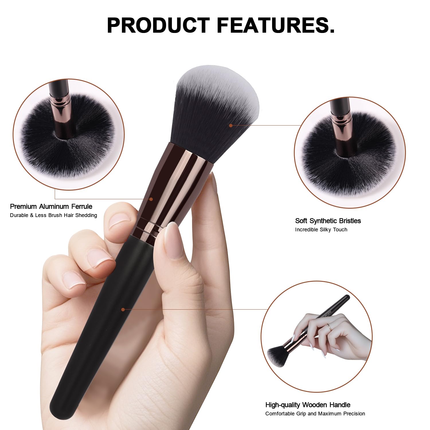Real Perfection : pinceaux contour pour un sculptage précis et un contour net.