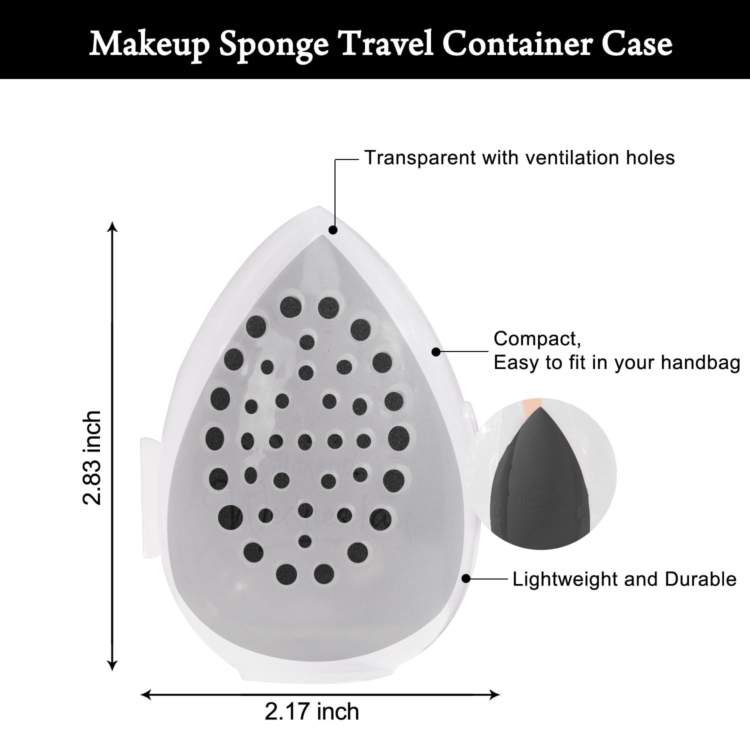 Real Perfection Éponge utilisable humide ou sèche pour fond de teint et poudre