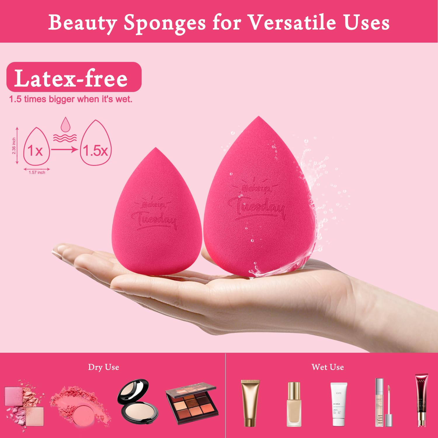 Éponge Real Perfection Rose – nettoyage facile et réutilisable