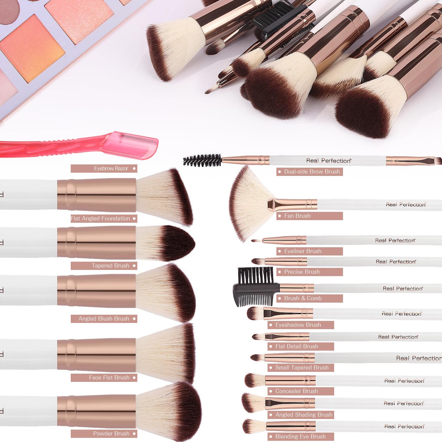 Real Perfection pinceau fond de teint, application homogène et naturelle