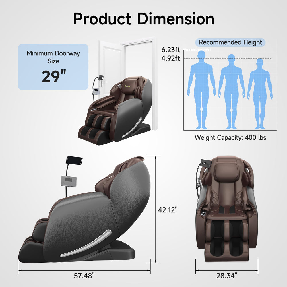 Real Relax Favor-06: support téléphonique double pour vidéos et musique pendant le massage.