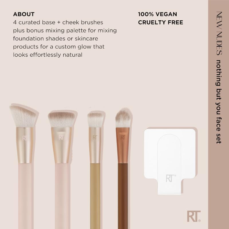 Real Techniques New Nudes – Gel nettoyant pinceaux pour un nettoyage efficace et doux.