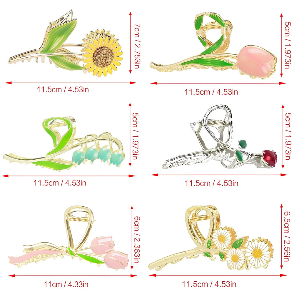REALHUNLEE pinces fleurs orchidée-bell: style chic et restent bien en place.
