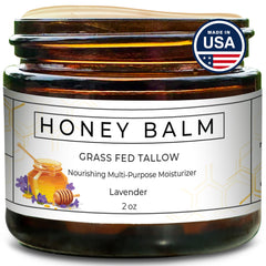 Baume Really Good Blends au suif et miel, pot, hydratation durable pour peau sèche.