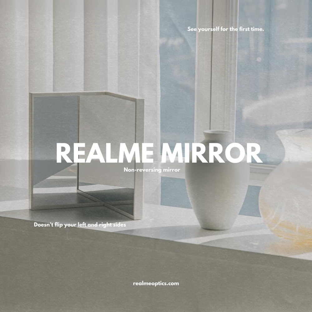 Realme V0 - miroir non inverse lumineux: éclairage clair pour le maquillage.