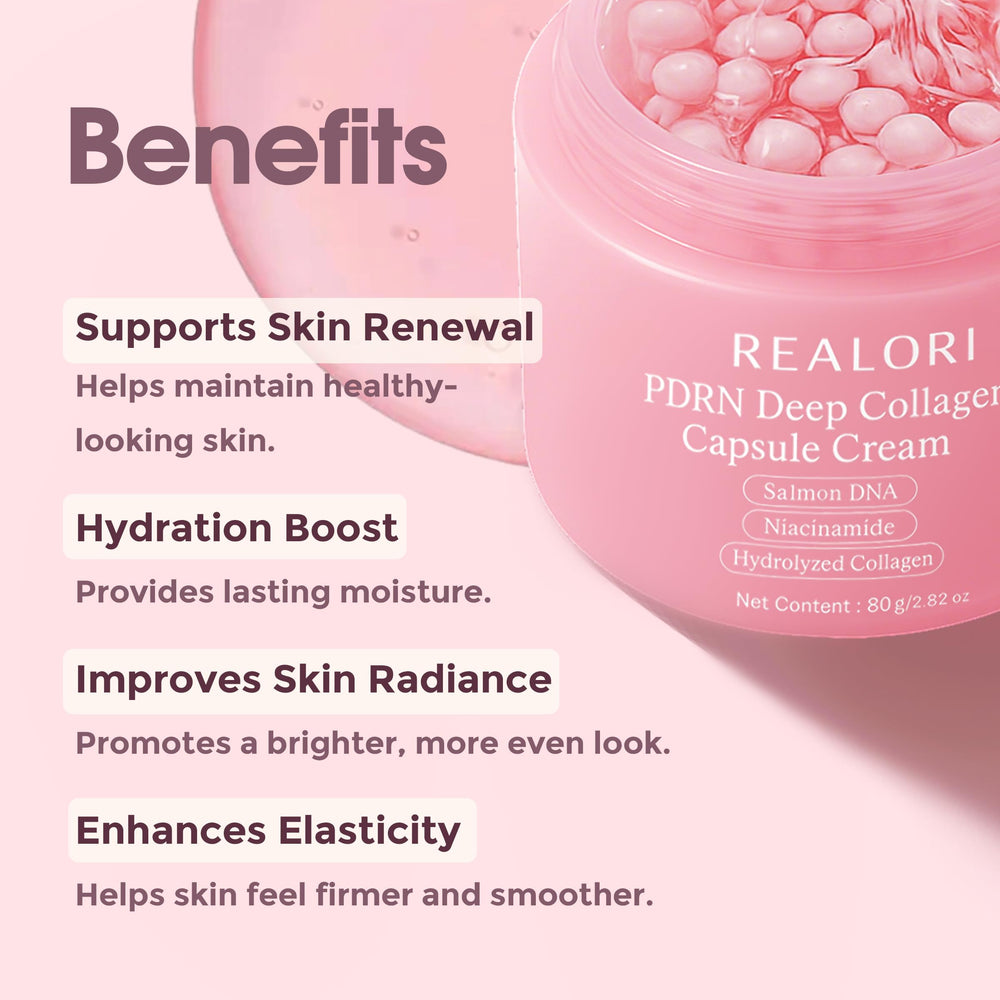 Realori capsules de boba avec vitamine C, texture rose révélant un teint lumineux