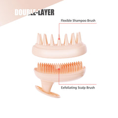 Brosse Rebex brins exfoliants internes pour éliminer les résidus et stimuler le cuir chevelu.