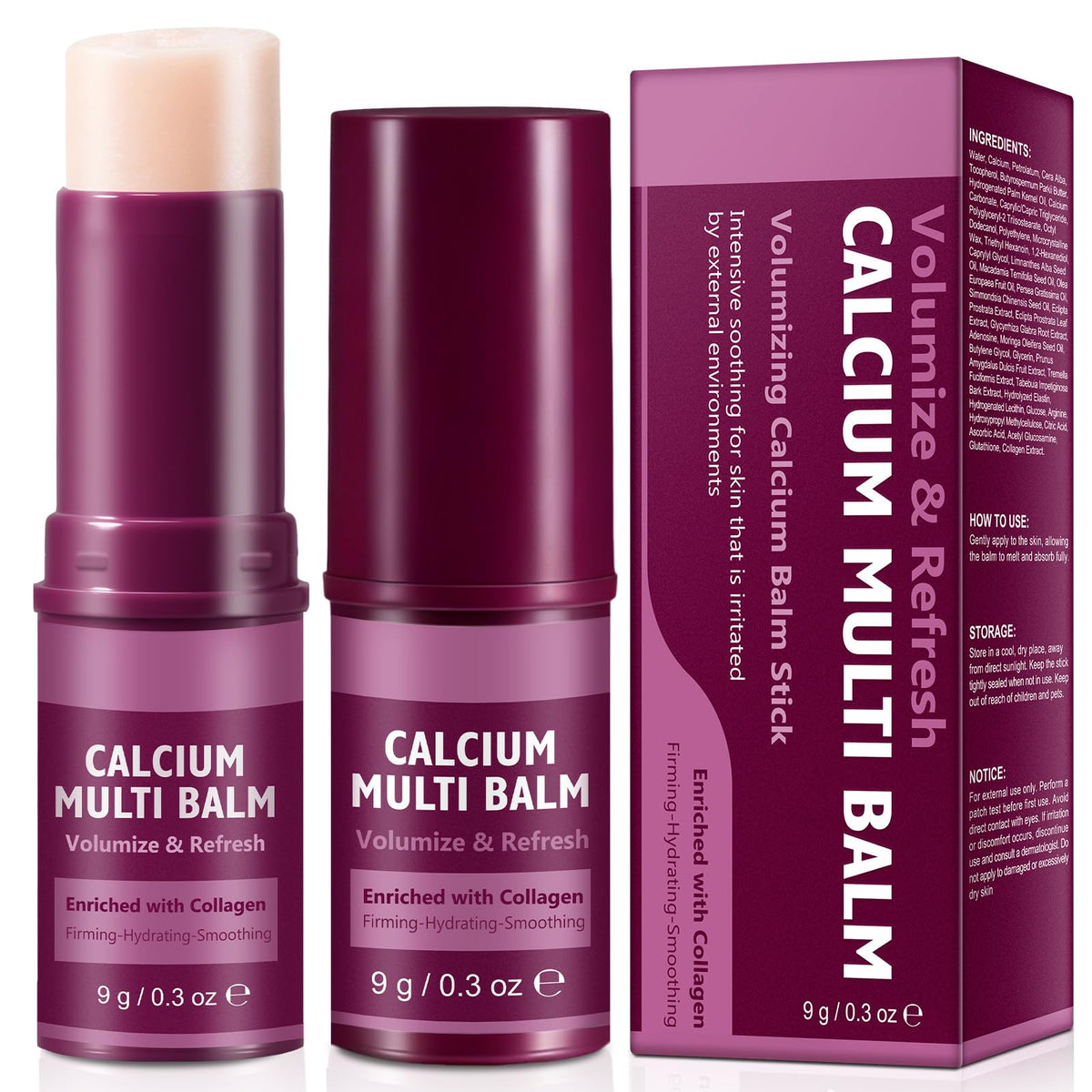 REBODUM Calcium Volume Multi Balm Stick packaging shown for on-the-go skincare