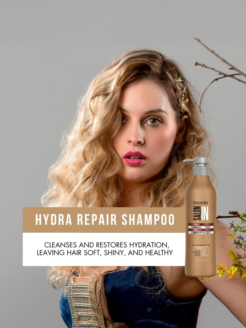 RECAMIER Hydra Repair Shampoing : étiquette argan pour nourrir chaque mèche.