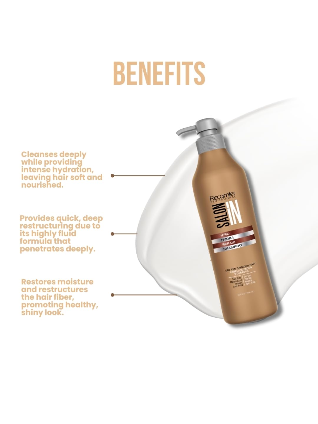 RECAMIER Hydra Repair Shampoing : mousse de soin onctueuse et nettoyage en douceur.