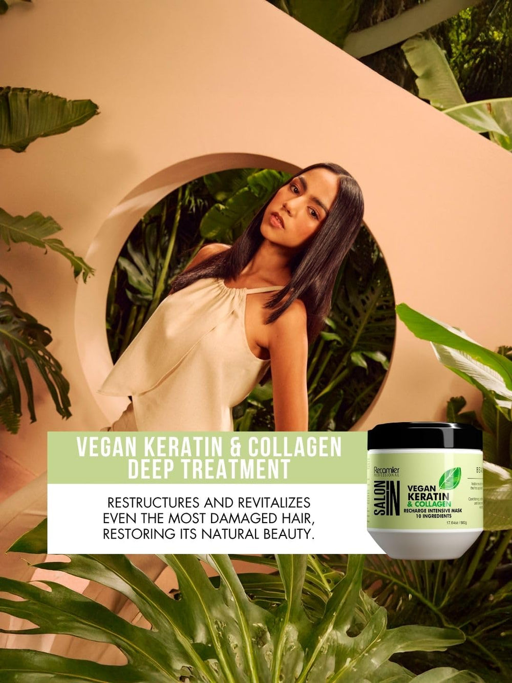 Recamier Professional Salon In – texture cremeuse qui enveloppe les longueurs.