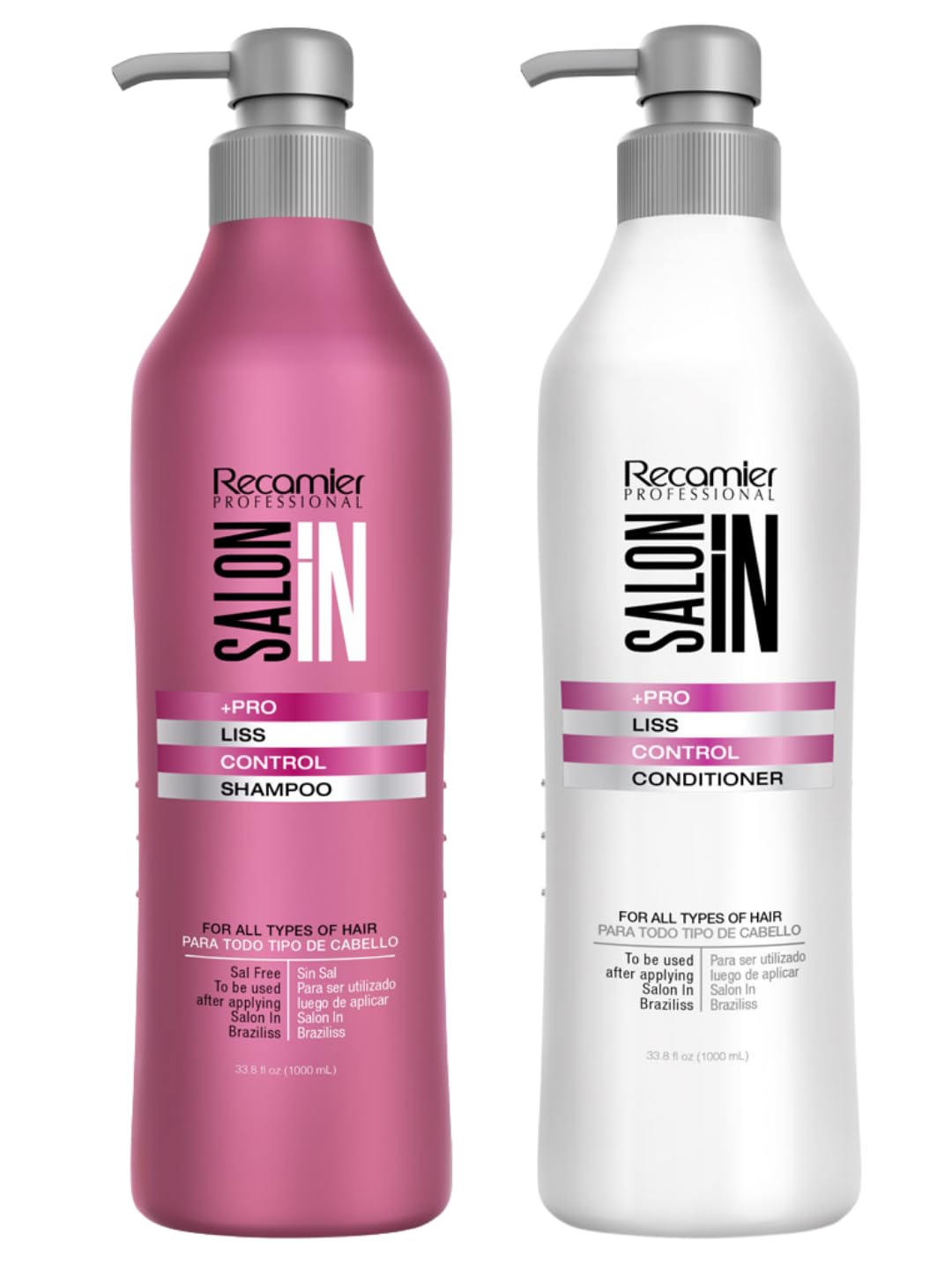 Salon In par Recamier: shampooing anti-frizz en bouteille, contrôle des frisottis.