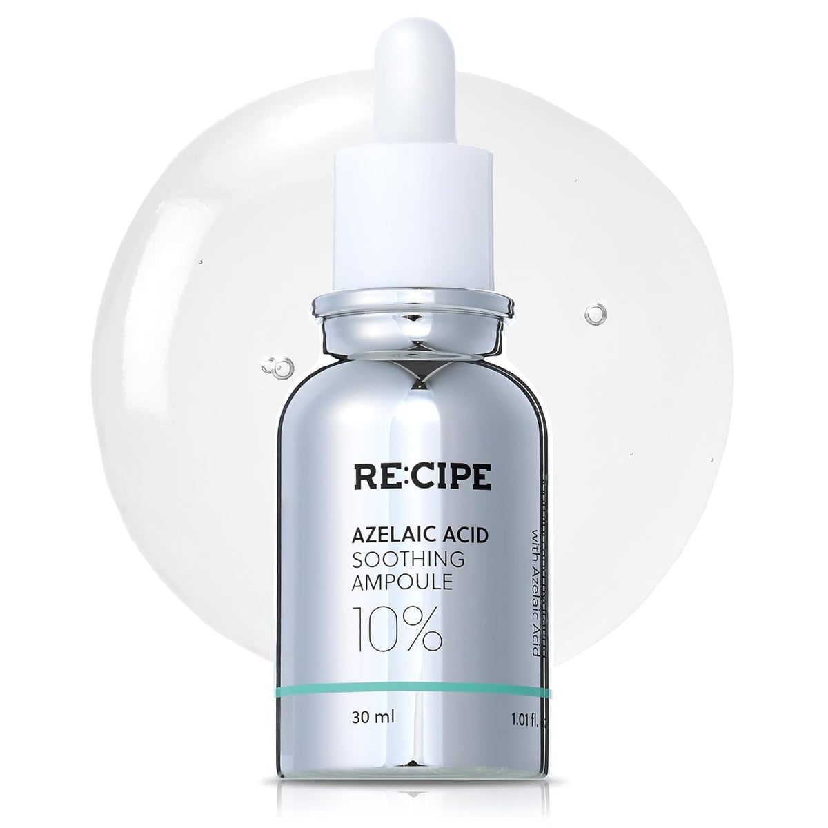 RE:CIPE Acide azélaïque ampoule apaisante pour peau calme et équilibrée.