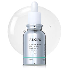 RE:CIPE Acide azélaïque ampoule apaisante pour peau calme et équilibrée.
