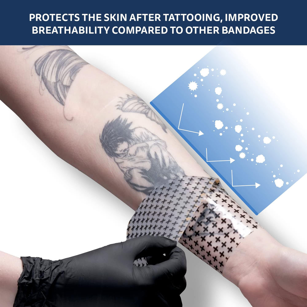 Derm Shield préserve la couleur du tatouage en environnement extérieur.