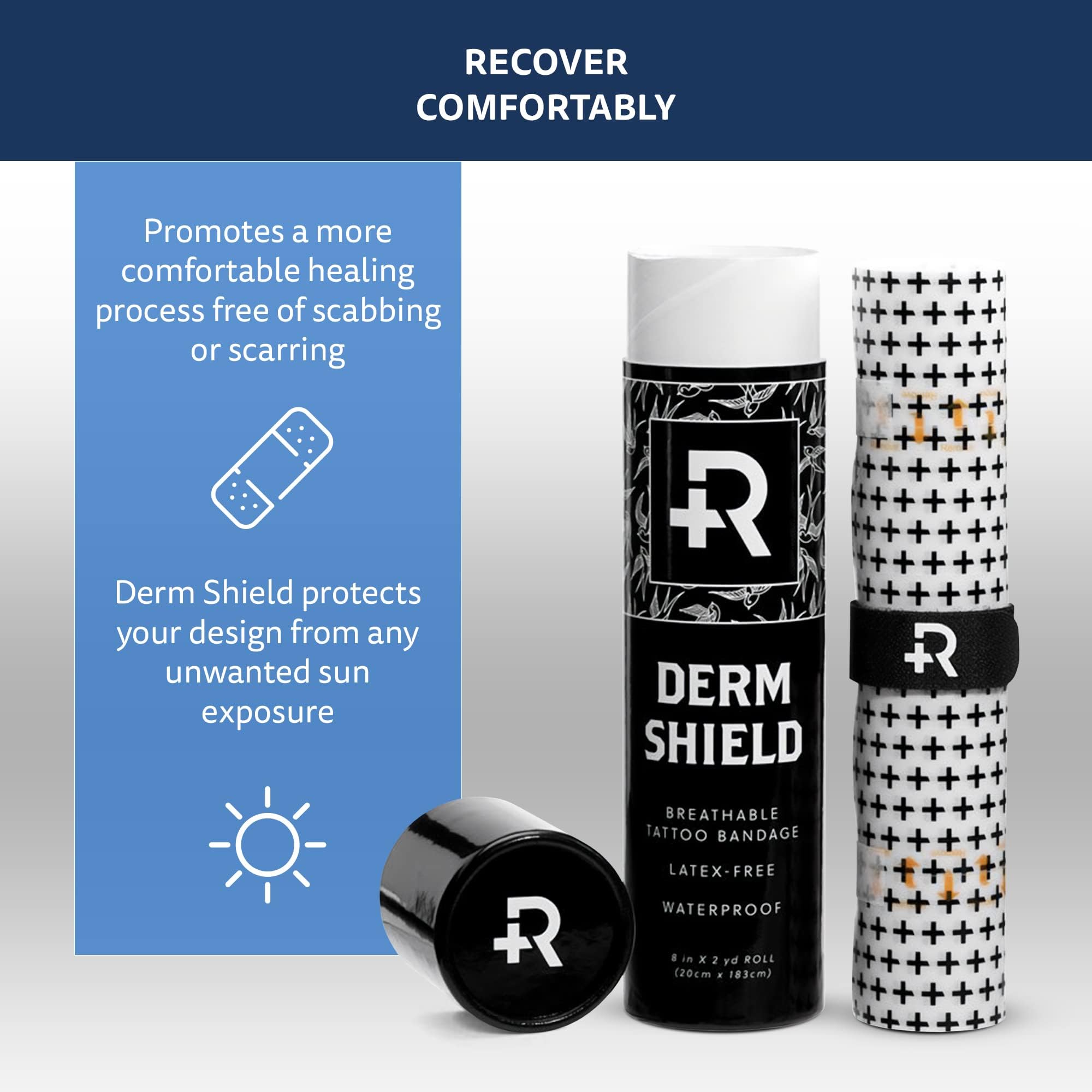 Derm Shield pansement imperméable et respirant protège l’encre tatouage.