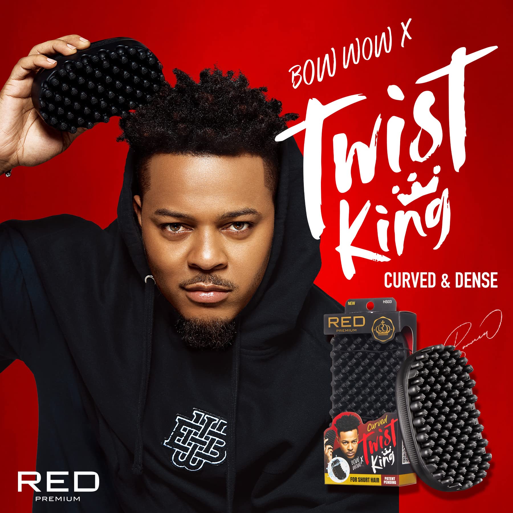 Red by Kiss Bow Wow X Twist King: brosse-twist-durable idéale pour sessions répétées