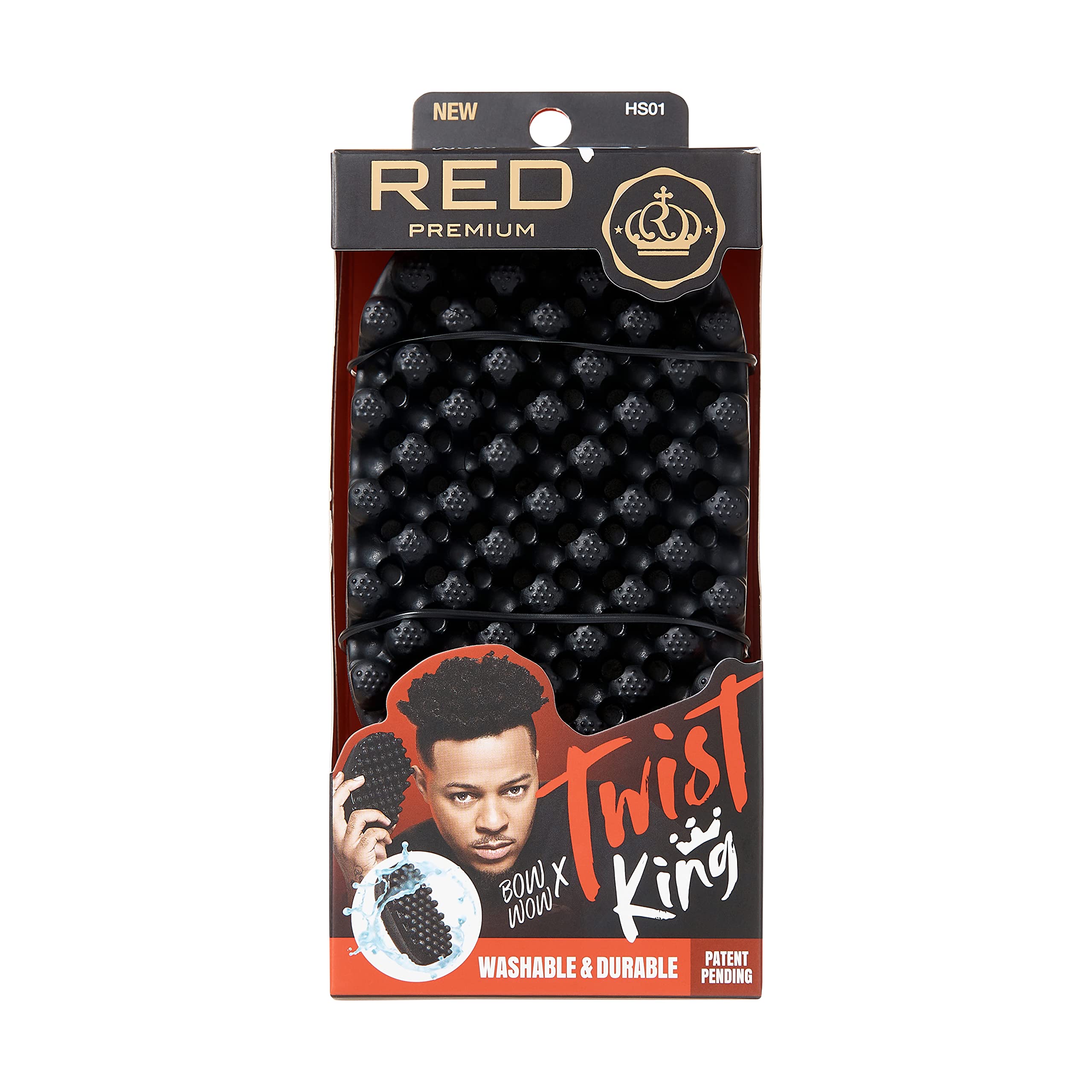 Brosse ergonomique Red by Kiss BowWow Twist King pour un coiffage précis et confortable.