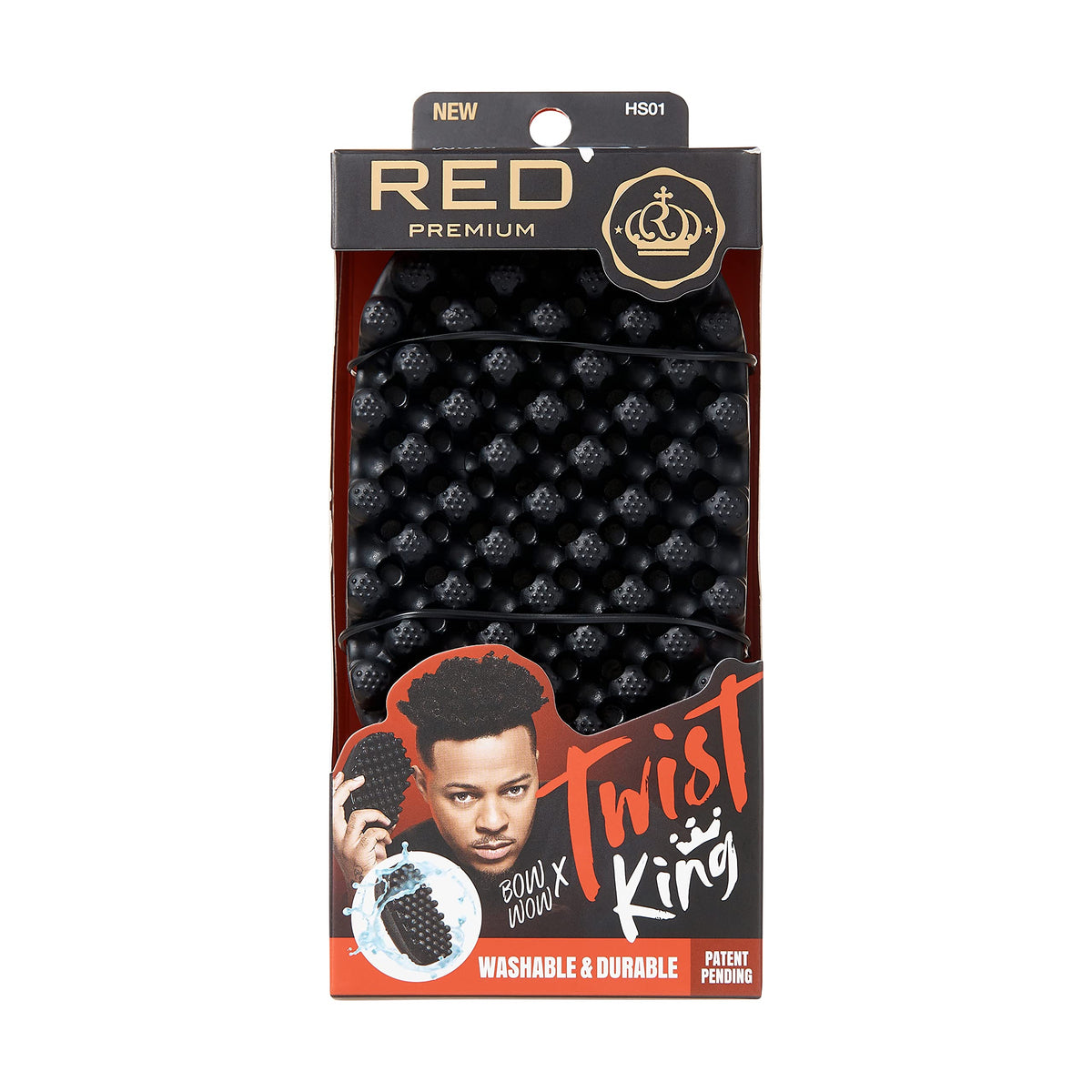 Brosse ergonomique Red by Kiss BowWow Twist King pour un coiffage précis et confortable.