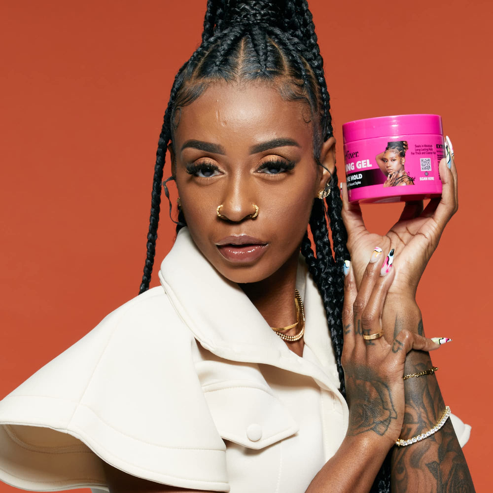 Red by Kiss Braiding Gel, application lisse et contrôle durable des tresses.