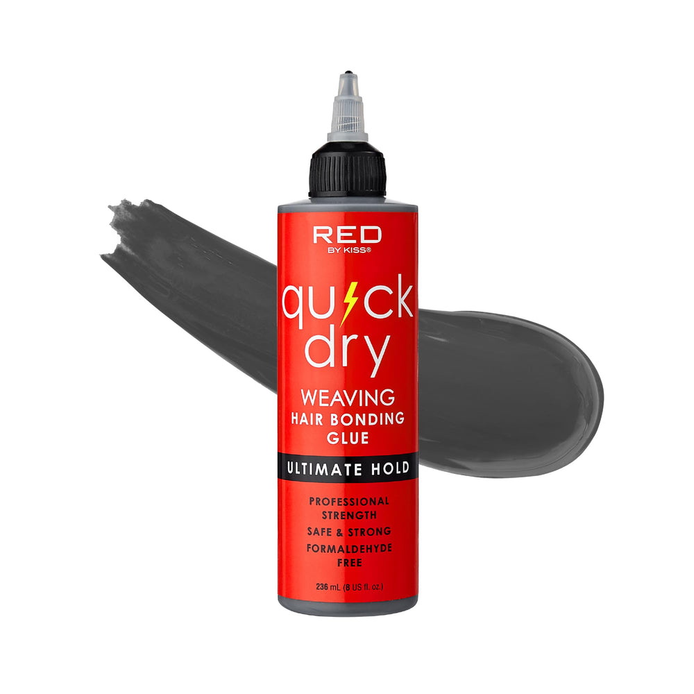 Colle Red by Kiss pour extensions cheveux avec séchage rapide et maintien fiable.