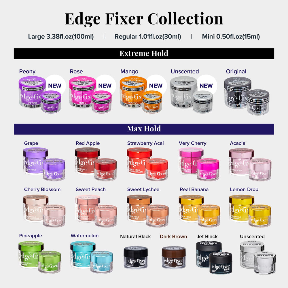Red by Kiss Edge Fixer, formats voyage et maison 15 ml 30 ml 100 ml.