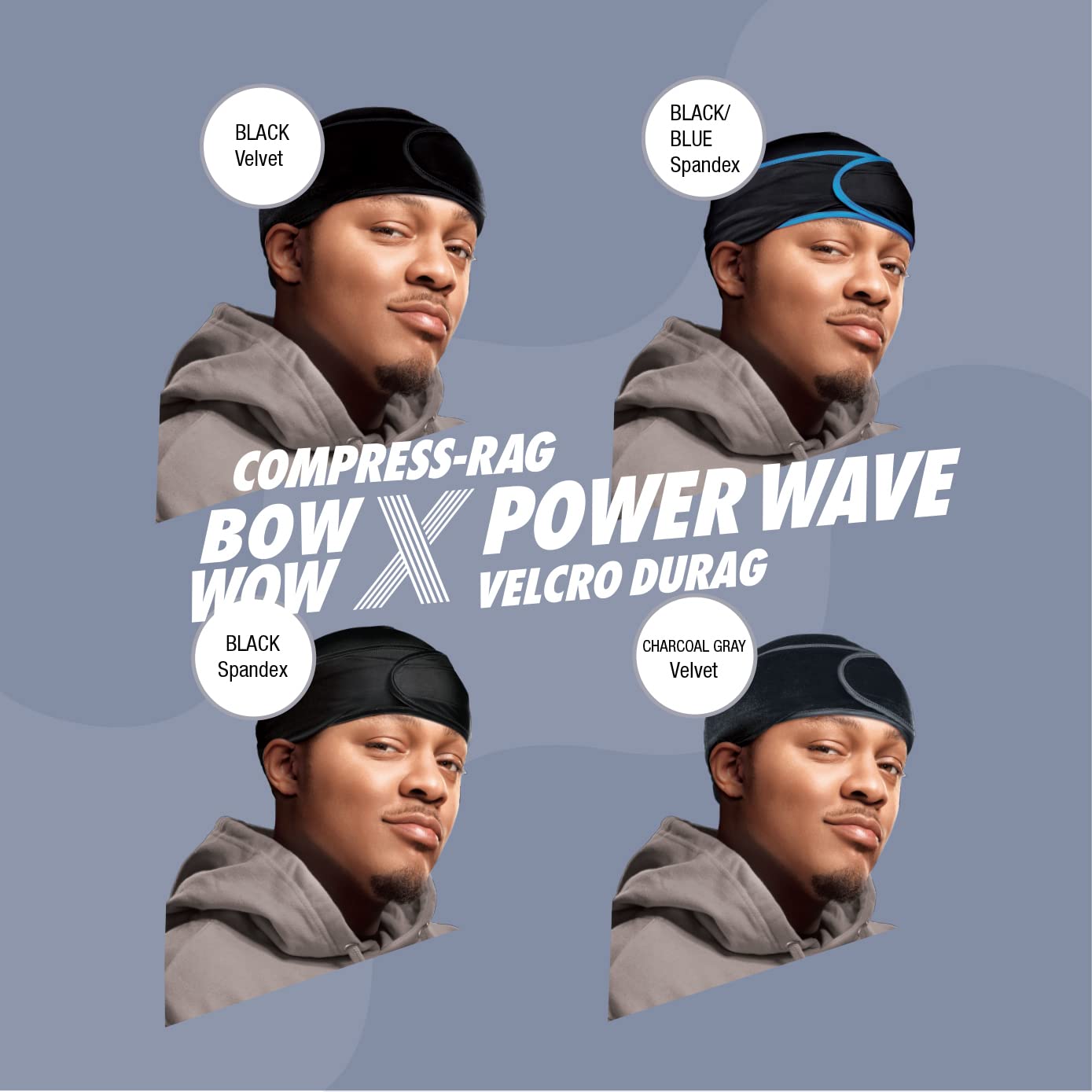 Red by Kiss Bow Wow Power Wave Durag – aspect moderne, parfait pour locs et ondes.