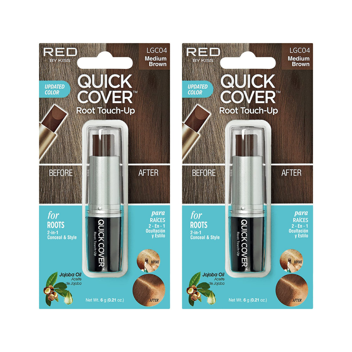 RED by Kiss Quick Cover Root Touch avec brosse-applicatrice pour une application précise et rapide
