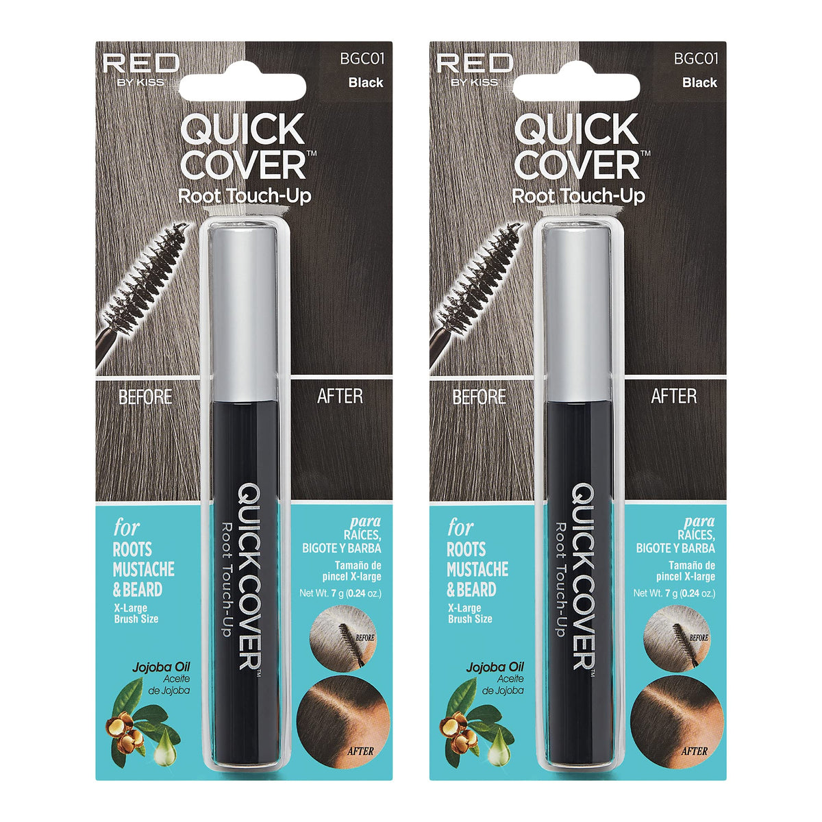 RED par Kiss : brosse-couvre-cheveux pour couvrir rapidement les racines