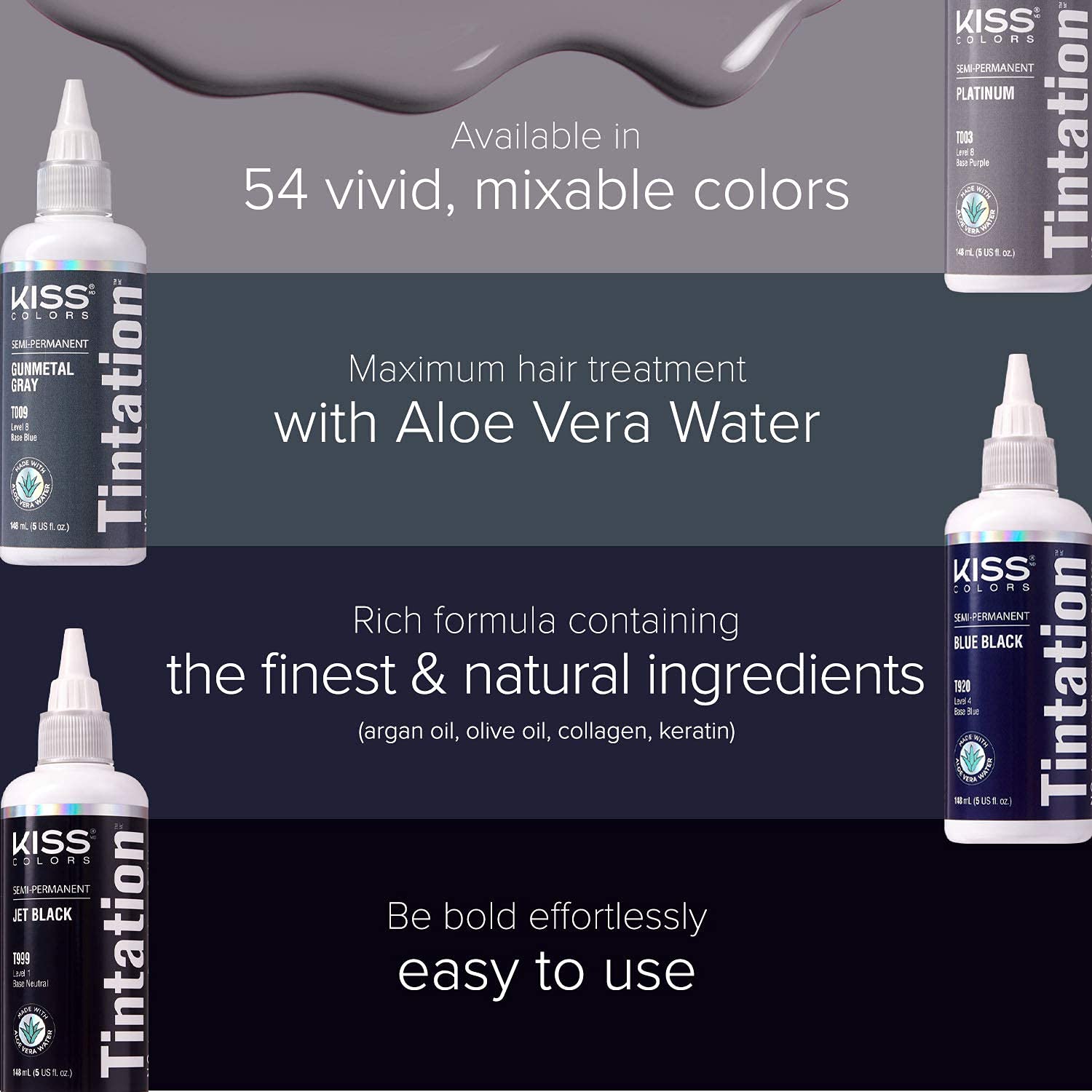Red by Kiss Tintation – aloé-vera-eau base hydratante pour le cuir chevelu.