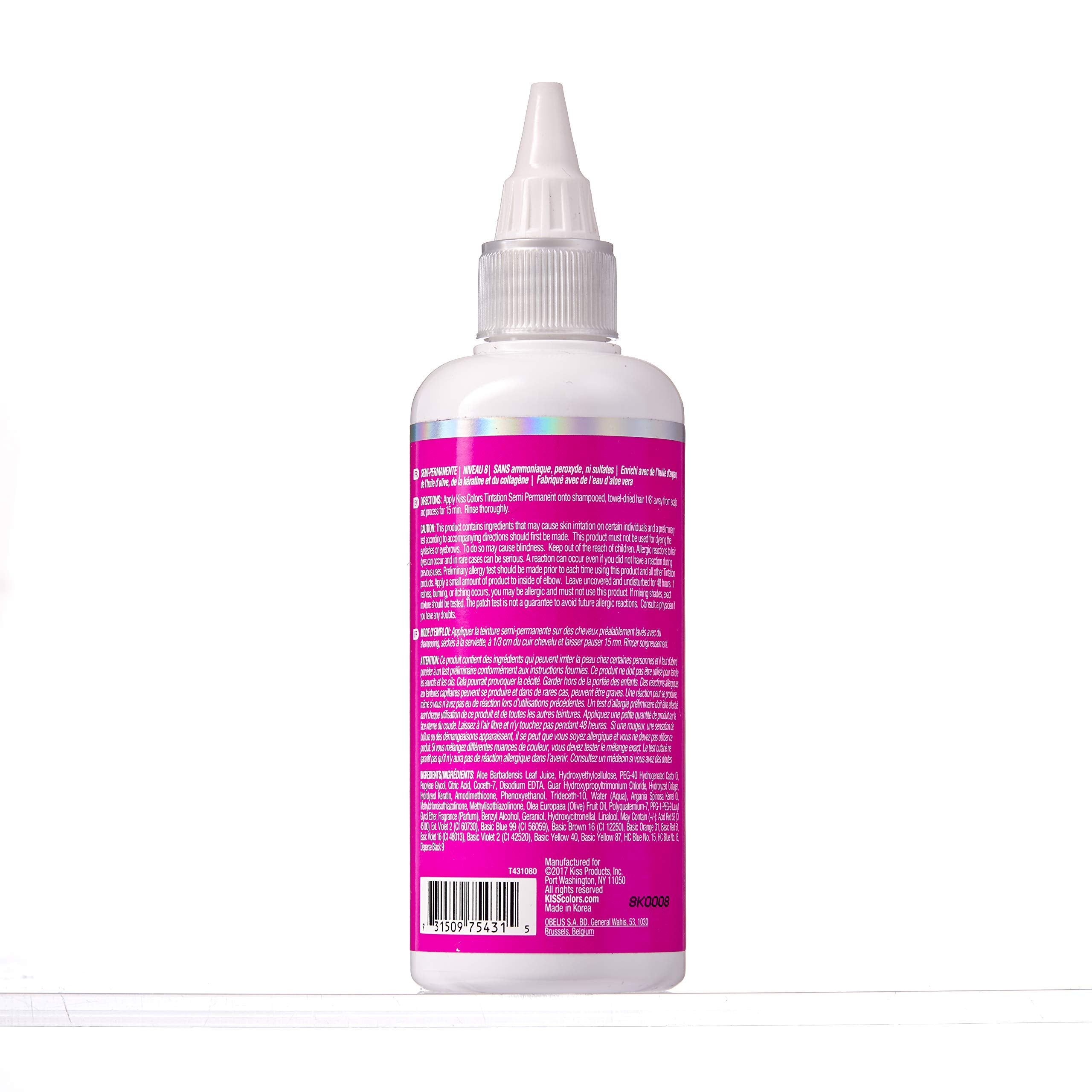 Red by Kiss Tintation Atomic Pink – applicateur pour une application précise et uniforme.