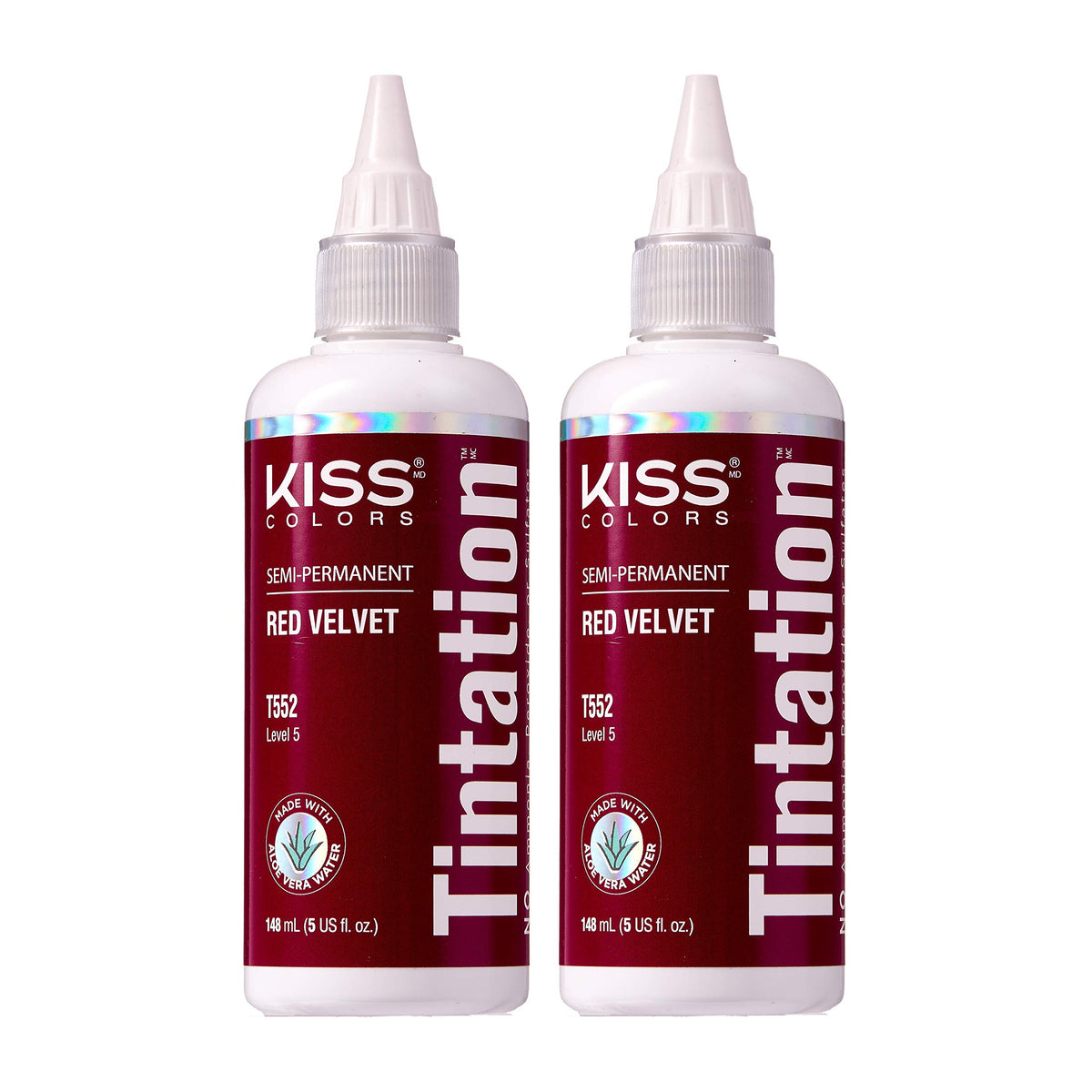Red by Kiss Tintation – bouteille et application faciles pour une couleur vive.