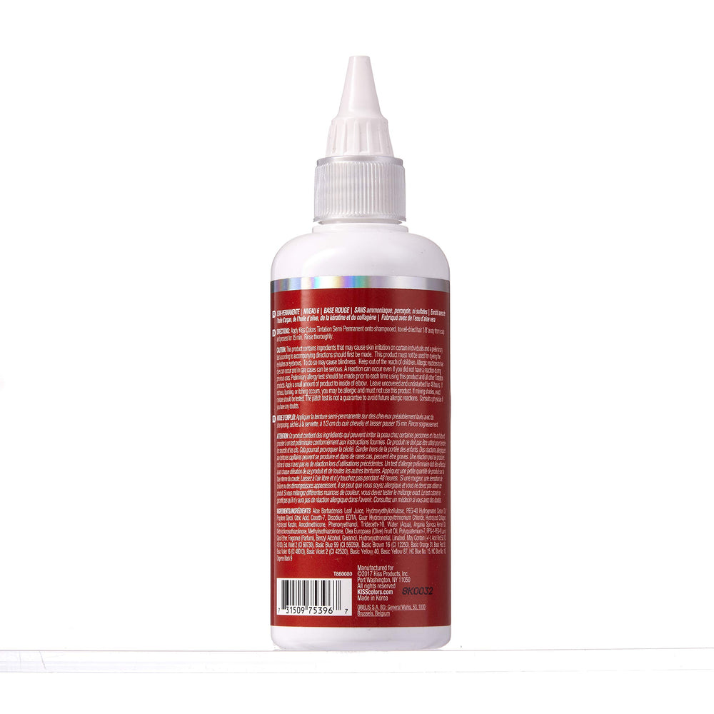 Red by Kiss Tintation – Échantillon couleur Cajun Spice pour rendu uniforme.