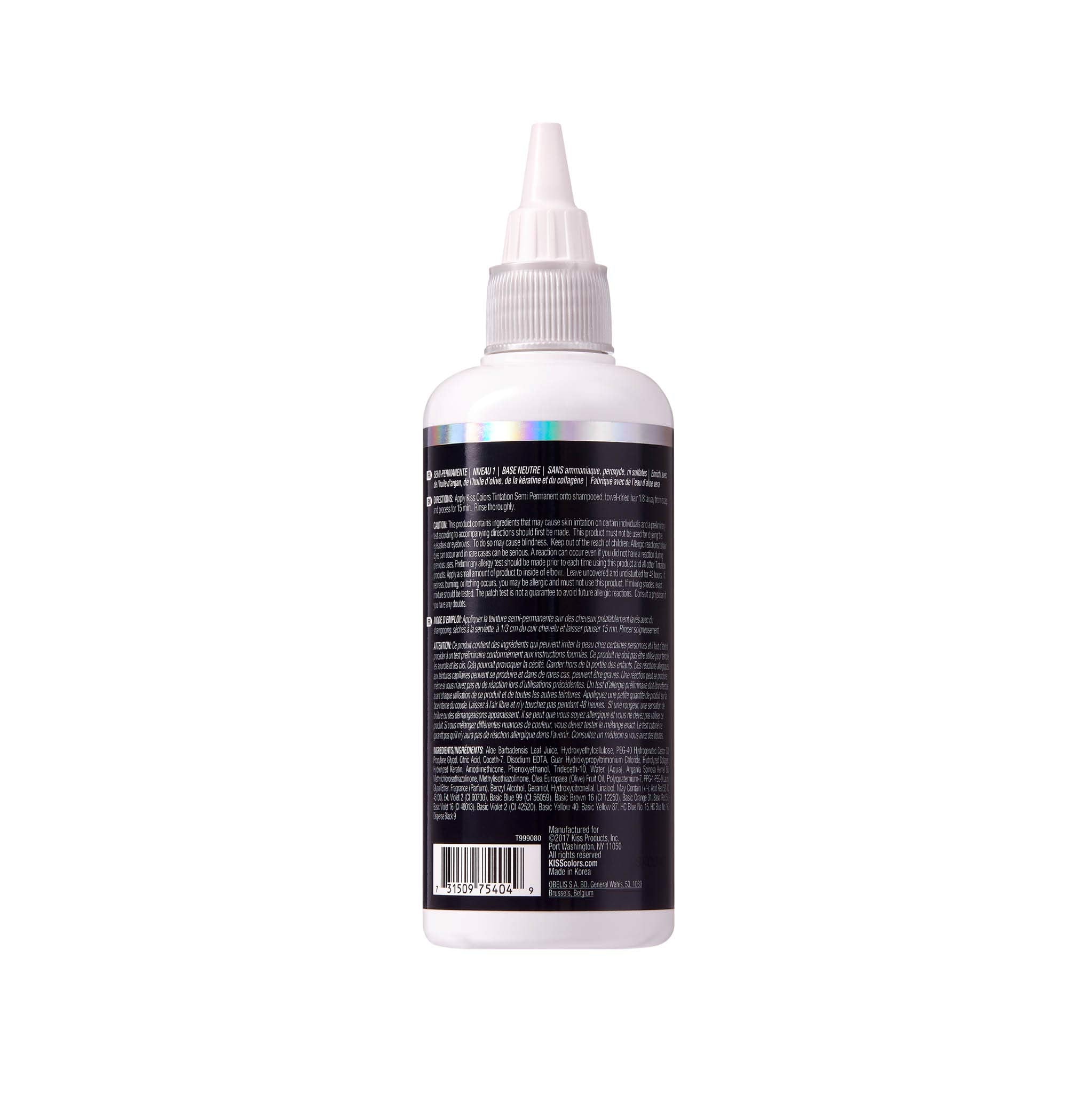Red by Kiss Tintation – échantillon-teinte jet-noir pour tester une couleur riche.