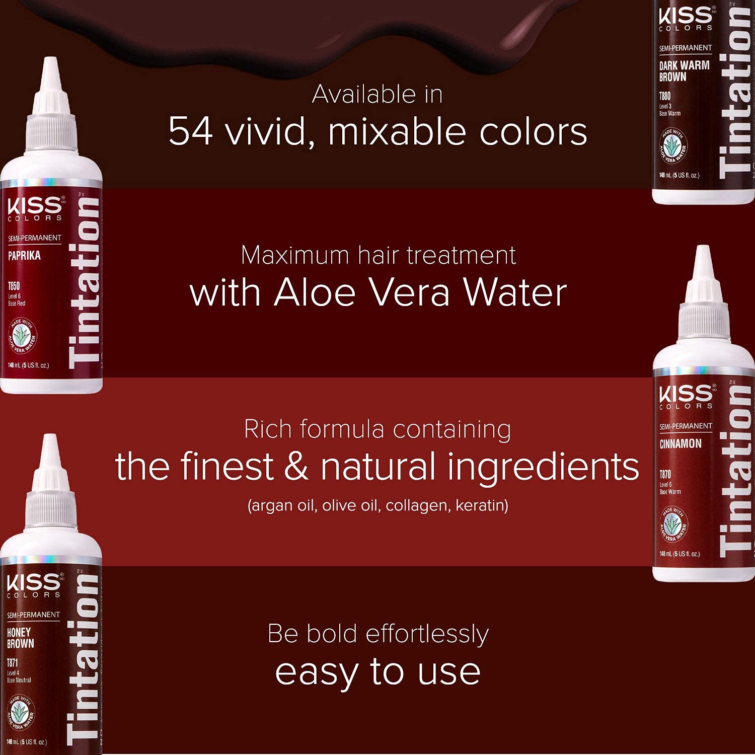 Red by Kiss Tintation Aloe Vera – Ingrédients hydratants et équilibre du cuir chevelu.