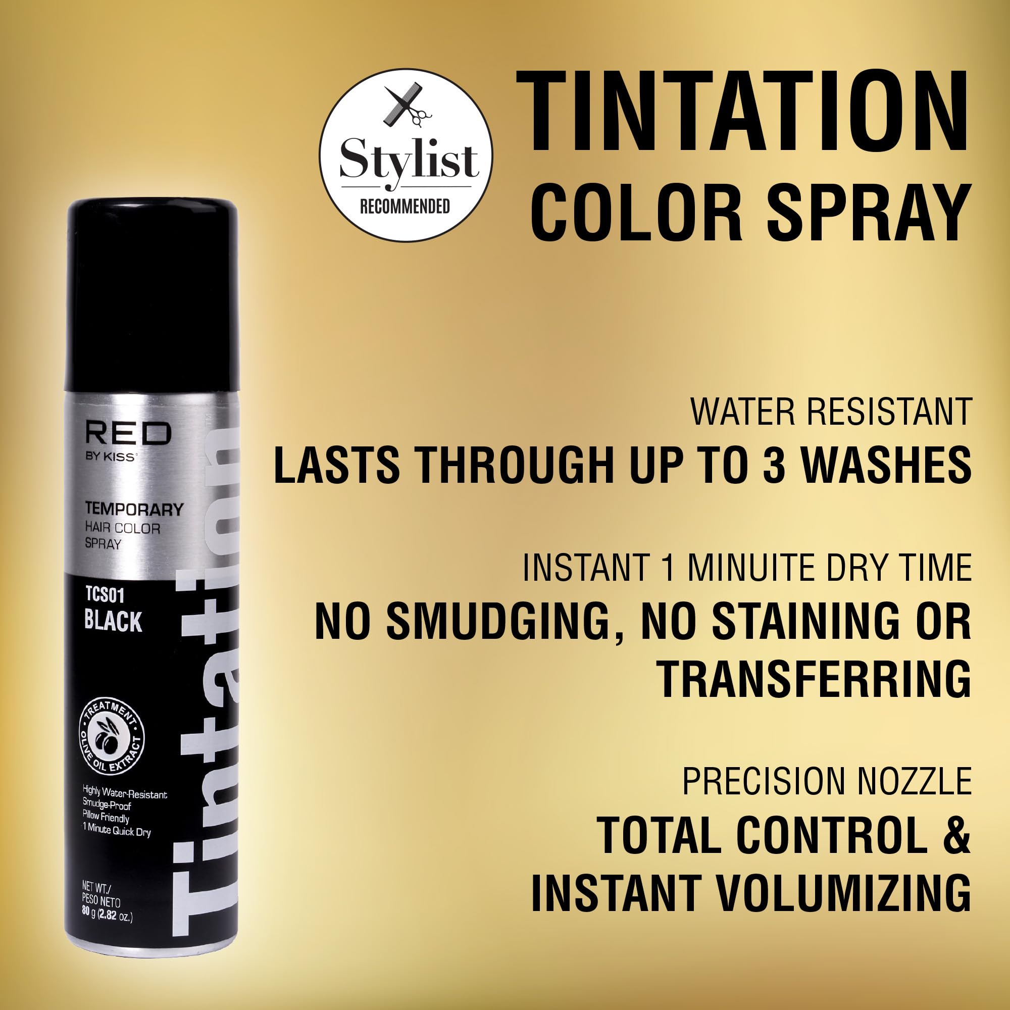 Red by Kiss Tintation Spray application précise sur la ligne capillaire