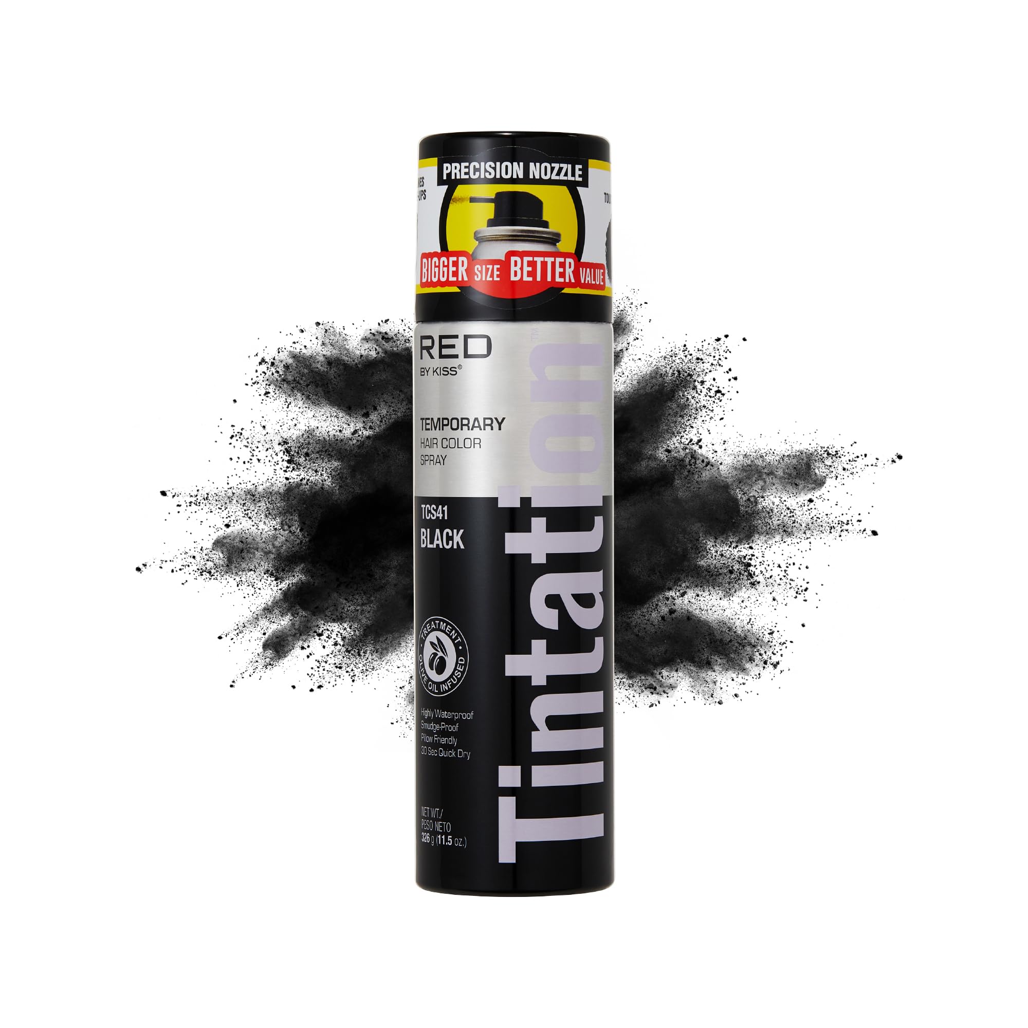 Red by Kiss Tintation Spray – couverture rapide des racines grises.
