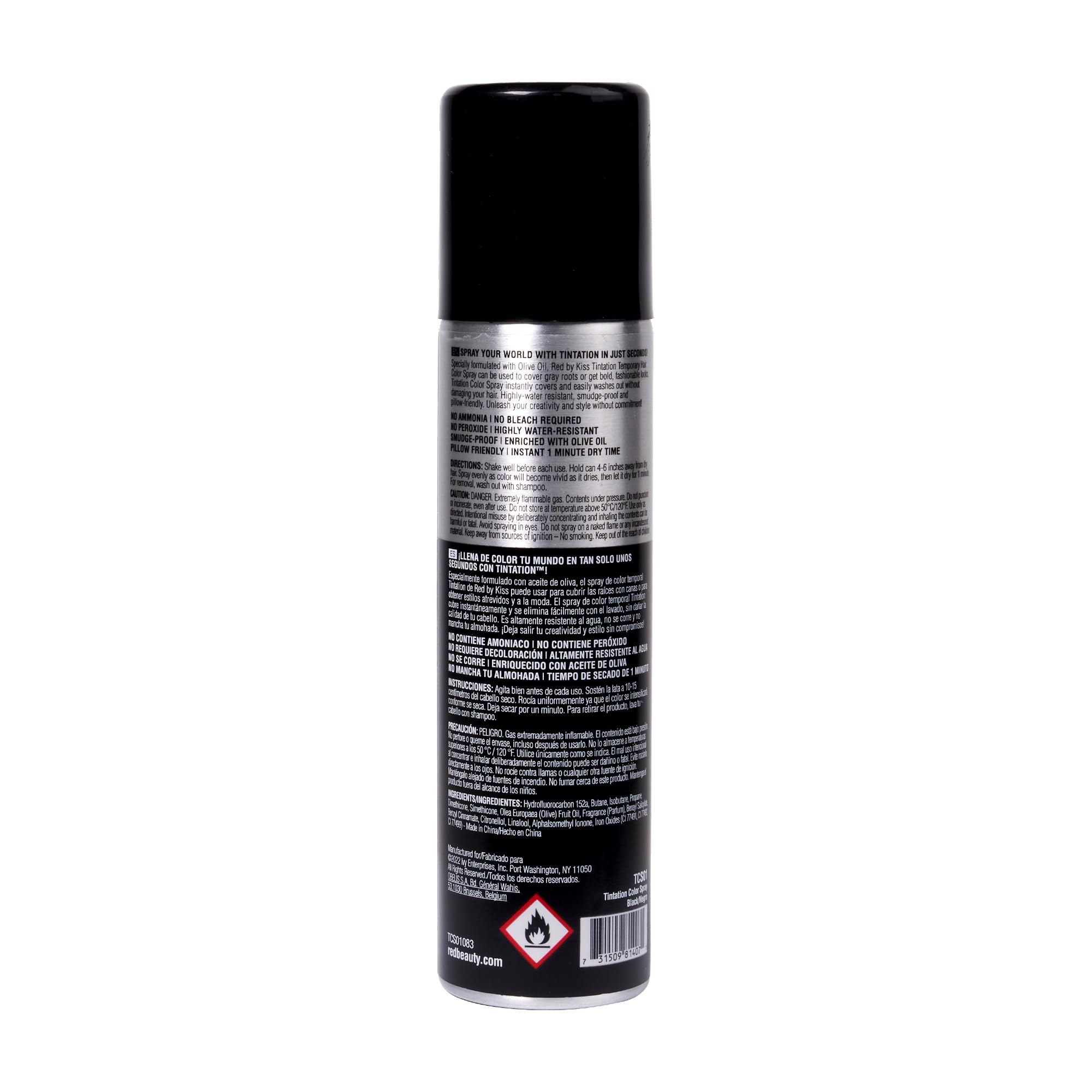 Red by Kiss Tintation Spray huile d'olive pour hydratation et protection