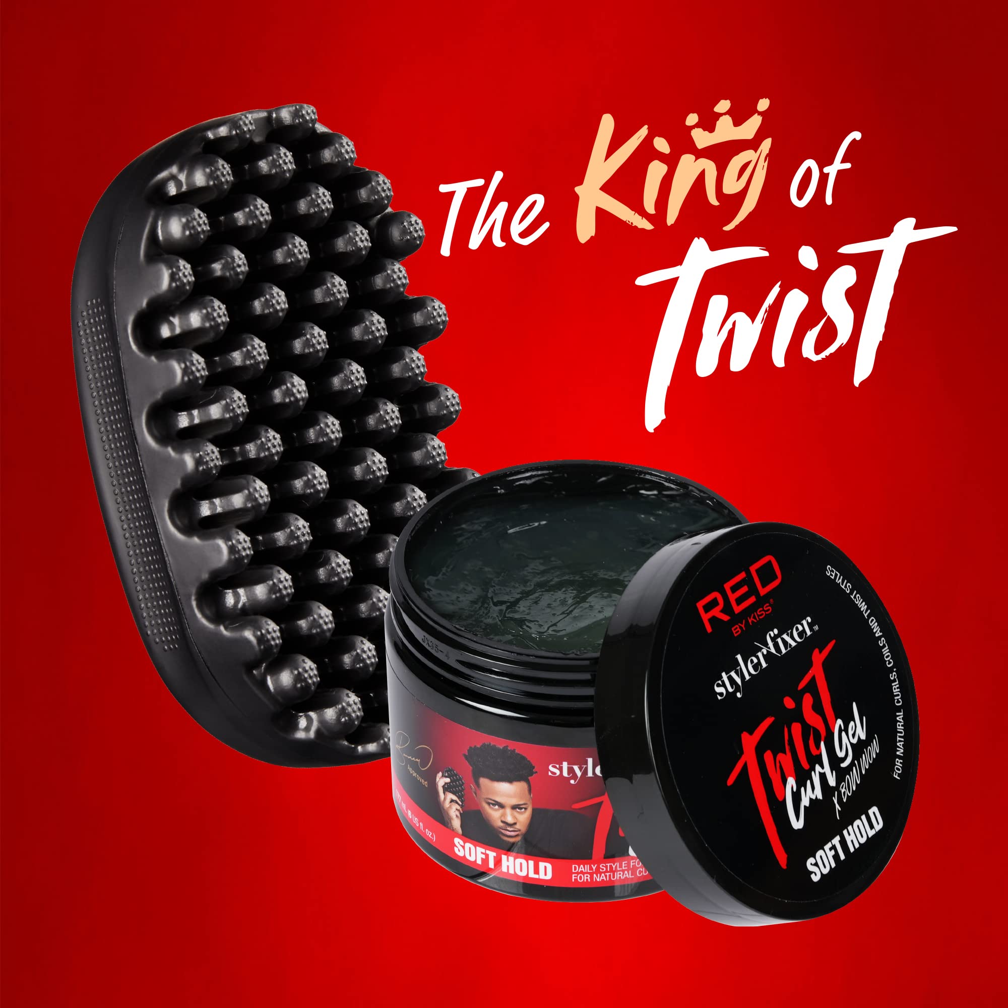 Red by Kiss Twist King : brosse lavable pour une hygiène facile.