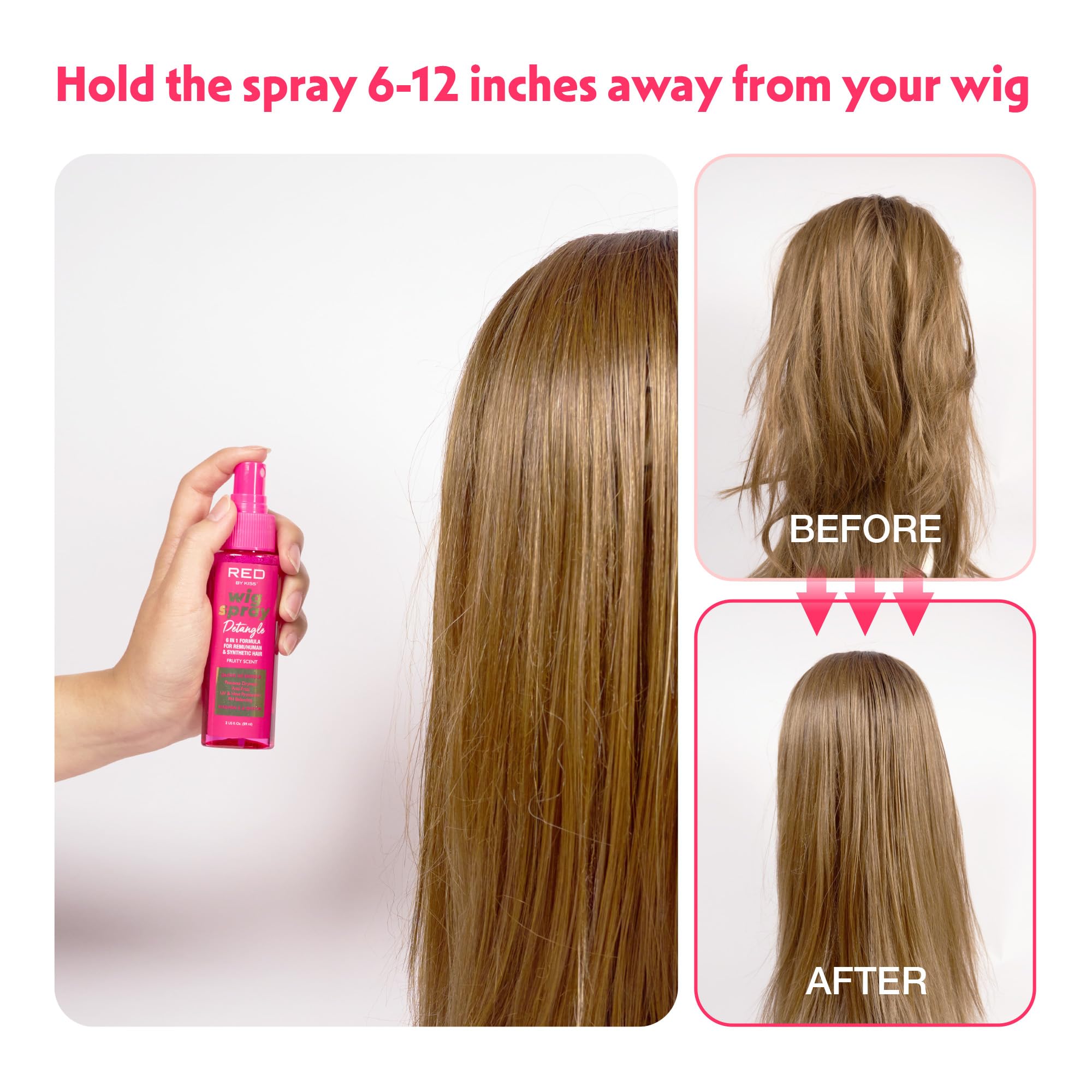 Red by Kiss Wig Spray : démêlage efficace pour wig