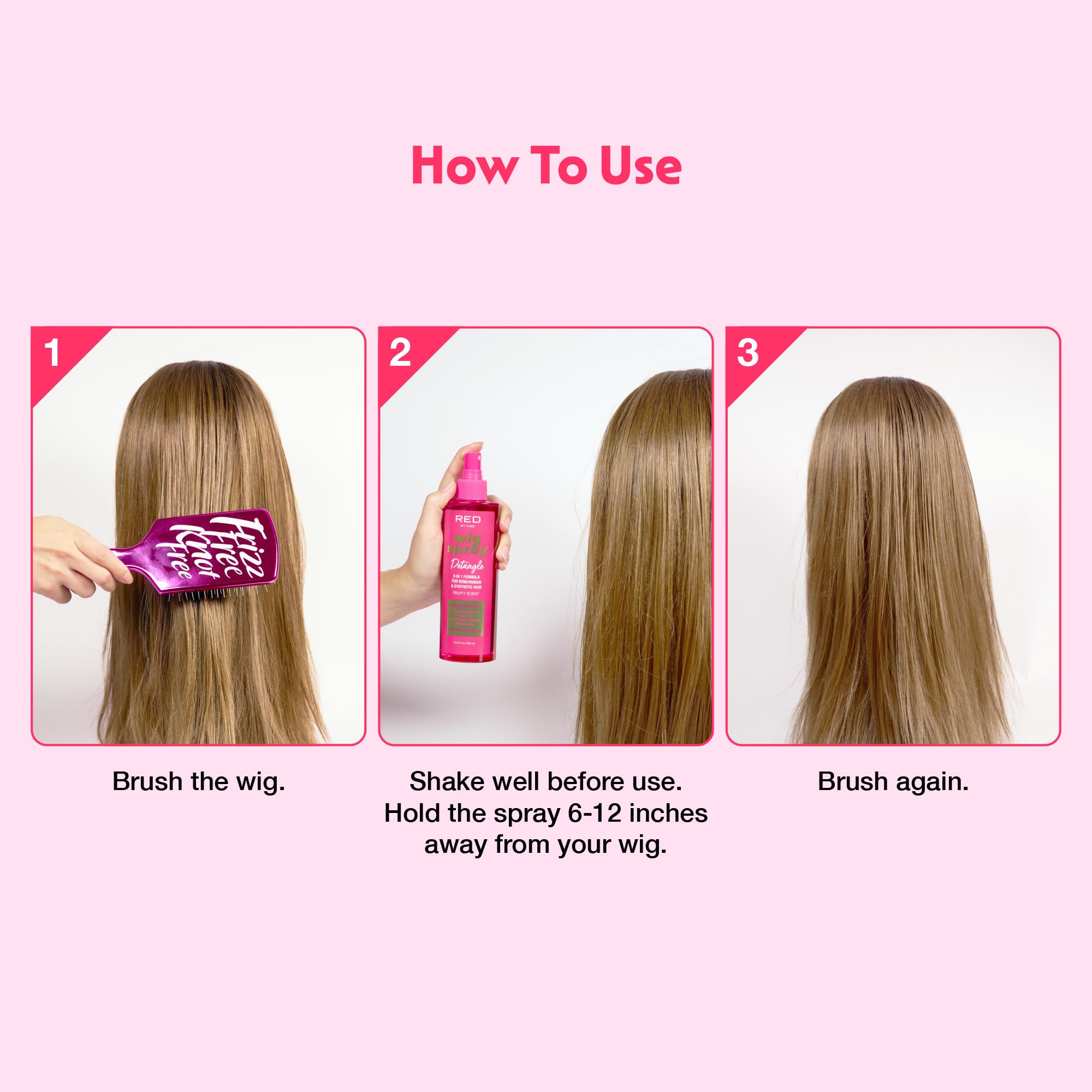 Red by Kiss Wig Spray : équilibre du pH pour cheveux doux et maniables