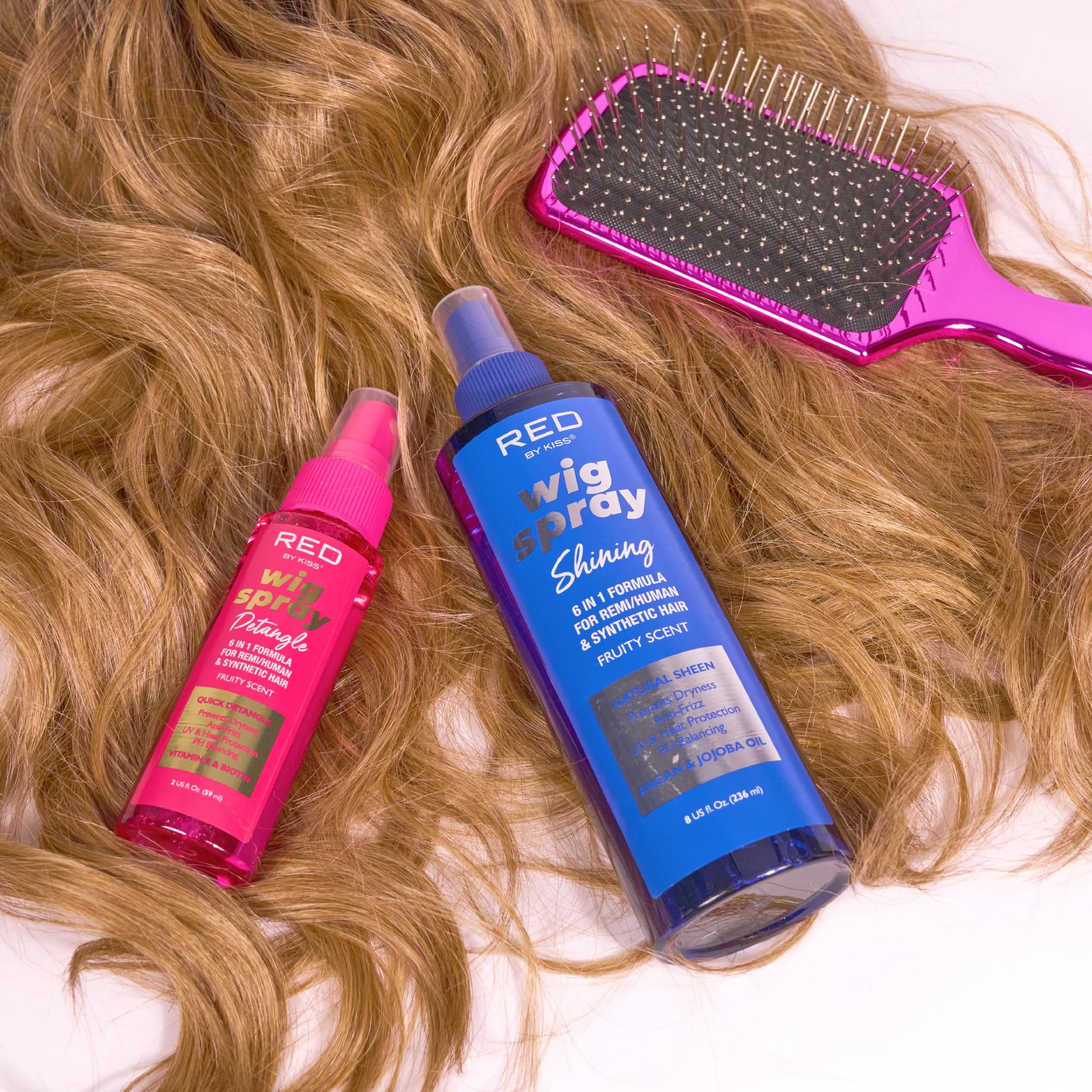 Red by Kiss Wig Spray : ingrédients nourrissants argan et jojoba pour wig