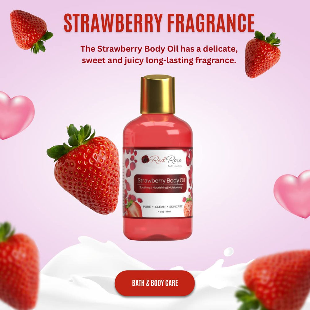 Red Rose Naturals – ingrédients fraise et avocat, soin nourrissant sans compromis.