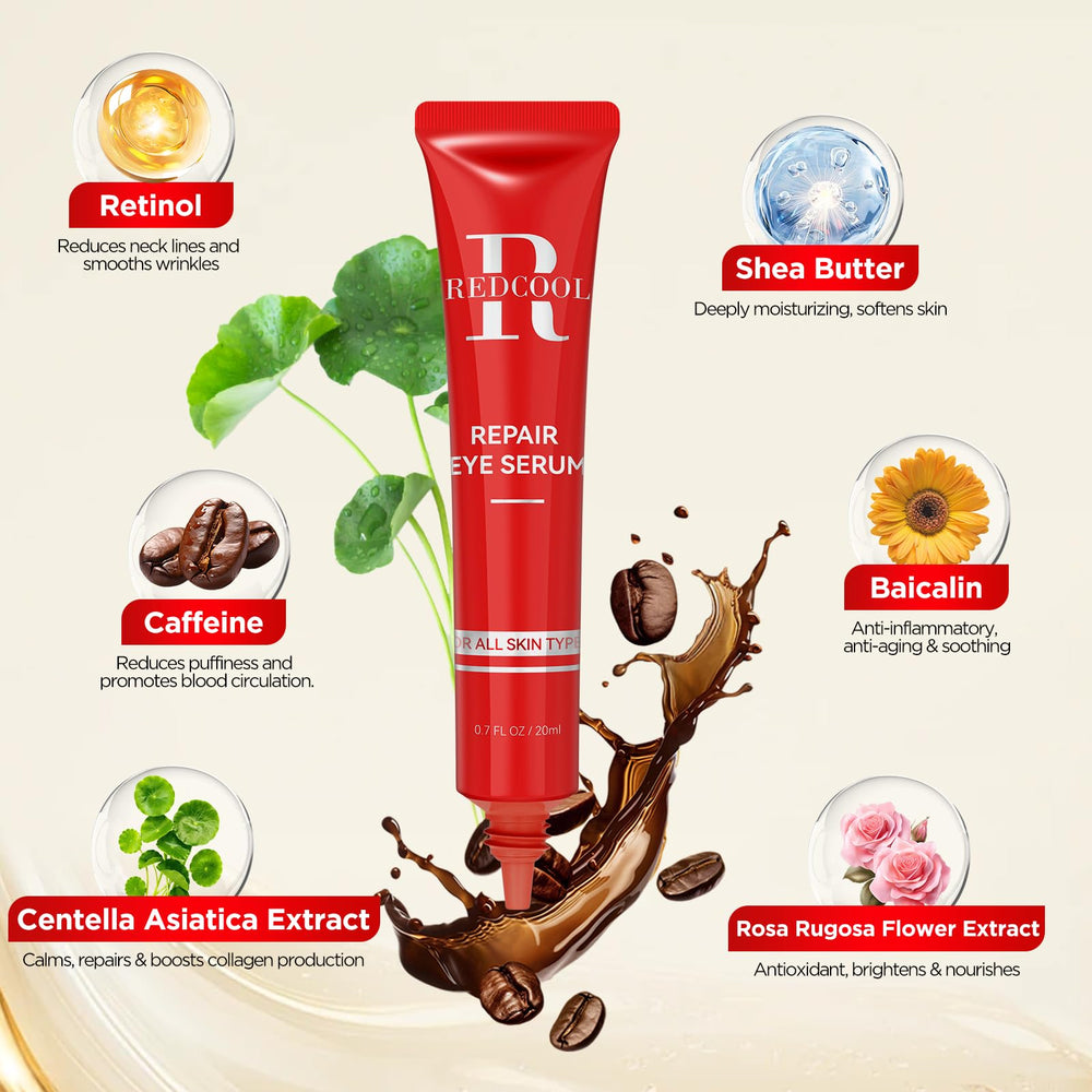 Redcool Hyaluronique et Panthenol hydratent durablement et apaisent la zone oculaire.