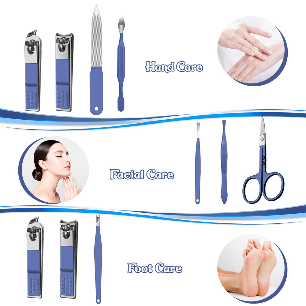 Étui en cuir RedFlow portable, rangement élégant pour outils de manucure.