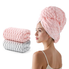 REDKISS turban microfibre 24x42 rose, absorption rapide et douceur qui protège les cheveux.