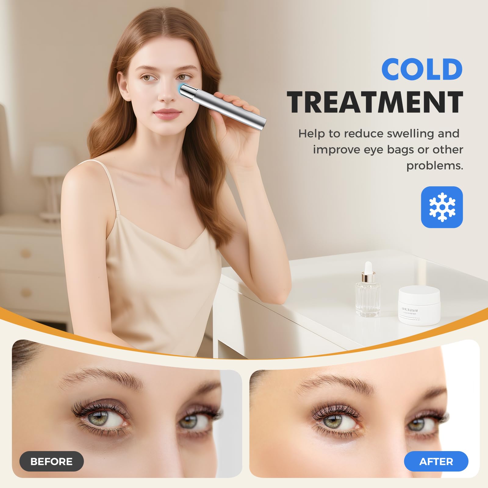 RedLOOK design ergonomique pour visage et yeux, massage confortable.