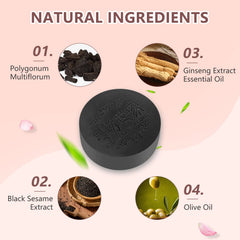 Rednow barre-shampoing polygonum-multiflorum, mousse riche pour lavage en douceur